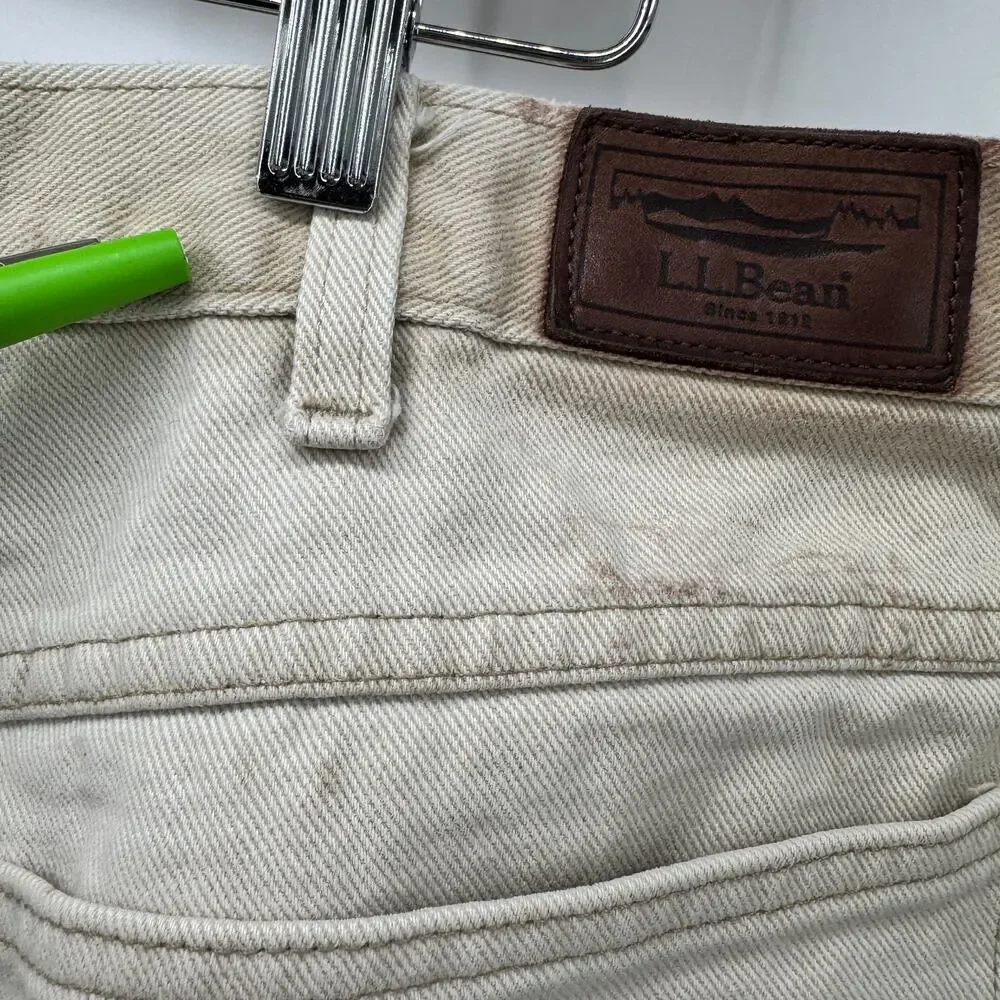 Vintage LL Bean Pants Mens 40 (39x32 ACTUAL) Utility Natural Fit 2‎ Tone USA
